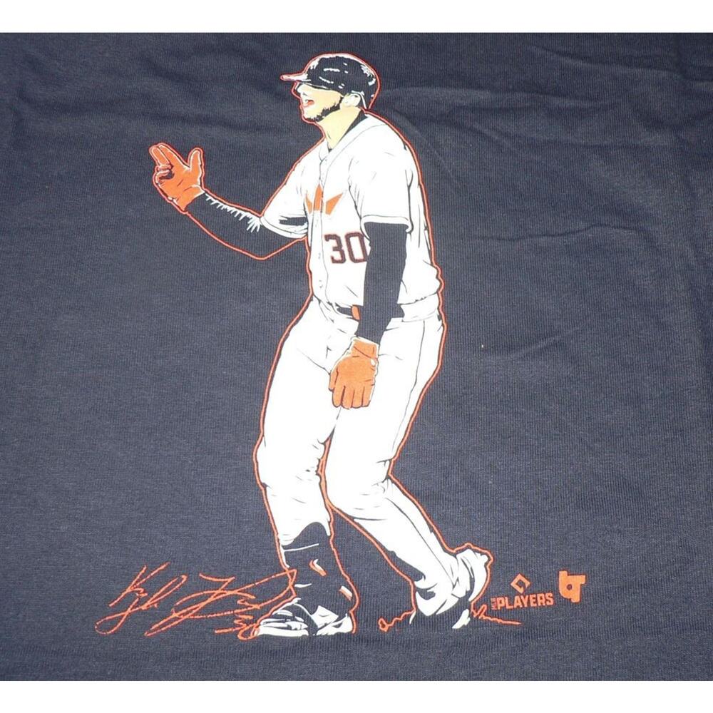 BreakingT Men's Kyle‎ Tucker Superstar Pose Short Sleeve T-Shirt in Navy LG $32